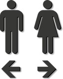 Toilet Sign for Men and Women Set of 2