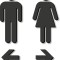 Toilet Sign for Men and Women Set of 2