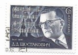 U.R.S.S. - A 70-a aniversare a lui D.D. Shostakovich, 1976 - obliterata, Rusia, Muzica, Stampilat