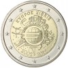 Moneda 2 Euro Cipru 2012, 10 Ani Euro, UNC, Comemorativa, Noua