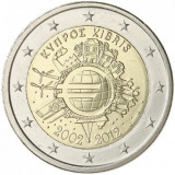 CIPRU 2 euro comemorativa 2012 TYE (10 ani euro) - UNC