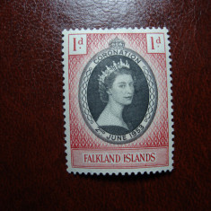 FALKLAND ISLANDS 1953 ELISABETA II MH EMISIUNE COMPLETA