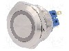 Intrerupator anti-vandalism, ON-(ON), &Oslash;28mm, ONPOW - GQ28-11E/B/12V/S