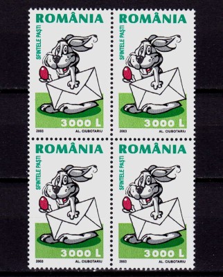 RO 2003 ,LP 1609 ,&amp;quot;Sfintele Pasti&amp;quot;, serie bloc de 4 , MNH foto