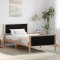 vidaXL Cadru de pat Maro și negru 100 x 200 cm Lemn masiv de pin 878491