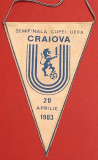 Fanion meci fotbal UNIVERSITATEA CRAIOVA-BENFICA (Cupa UEFA 20.04.1983)