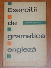 EXERCITII DE GRAMATICA ENGLEZA de CONSTANTIN SANDULESCU 1964 foto