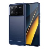 Husa pentru Xiaomi Poco X6 Pro - Techsuit Carbon Silicone - Blue