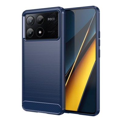 Husa pentru Xiaomi Poco X6 Pro - Techsuit Carbon Silicone - Blue foto