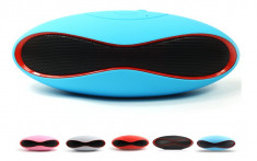 Boxa audio portabila MINI X6 cu Bluetooth, MP3, FM, USB, Slot Micro SD + microfon incorporat, culoare Albastru foto