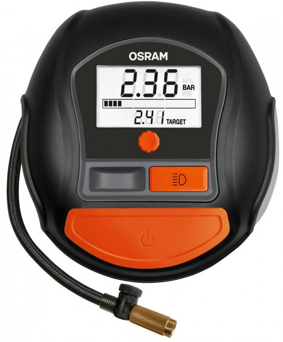 Osram TYREinflate 1000 Compresor Auto Digital Cu Manometru Fast Digital Auto-Stop 12V OTI1000