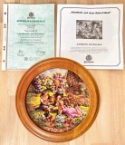 Farfurie + rama + certificat - porzelan Weimar - Copilaria la tara - Iepurasi