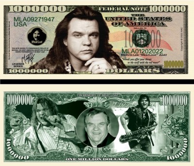 !!! SUA = FANTASY NOTE (TJ6) = CANTARETUL MEAT LOAF - 2022 - UNC / SERIA LEGENDE foto