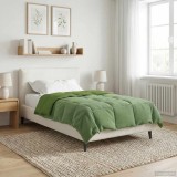 vidaXL Duvet complet pe tot parcursul anului Patos Verde 155 x 220 cm 42026044
