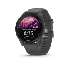 Ceas Activity Tracker Garmin Forerunner 255, Bluetooth, Ecran 1.3inch Gorrila Glass 3, 4GB Flash, Waterproof 5 ATM (Gri)