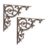 Set doua console din fier forjat antik brown HA-39, Ornamentale