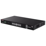 Cumpara ieftin Switch 16 x RJ45 1G PoE, 2 x SFP 1G, 2 x RJ45 1G, Management, 1U - IP-COM G2220P-16-250W