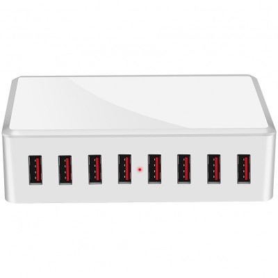 Incarcator Retea Statie USB OEM WLX-T9, 8 x USB, 40W, Alb foto