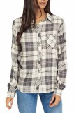P627-18 Camasa casual, cu imprimeu in carouri si maneci lungi
