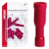 Set 10 Conectori Mama Rotunzi Izolati Rosii 4mm, 0.5-1.5mm&sup2;, 10A, Cablaje Auto/Electrice, Sertizare, 22-18AWG