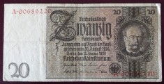 Germania 20 Reichsmark 1929 seria 220 filigran rar **