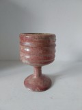 Pahar pocal ceramic Studio Art Pottery vintage, 14.5cm inaltime x 8.5cm diametru