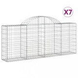Cumpara ieftin Cosuri gabion arcuite 7 buc, 200x30x80/100cm, fier galvanizat
