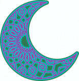 Cumpara ieftin Sticker decorativ, Mandala, Luna, Multicolor, 61 cm, 7291ST-2, Oem