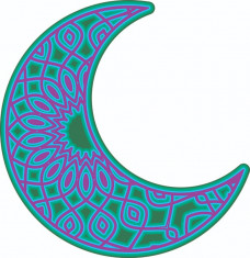 Sticker decorativ, Mandala, Luna, Multicolor, 61 cm, 7291ST-2 foto