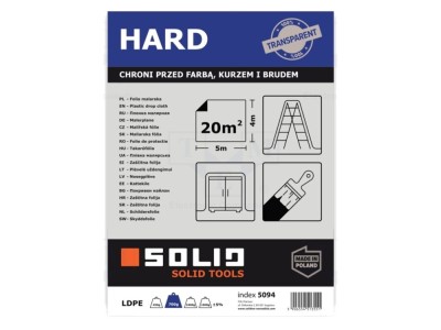 Folie LDPE transparentă HARD 5m x 4m SOLID TOOLS foto