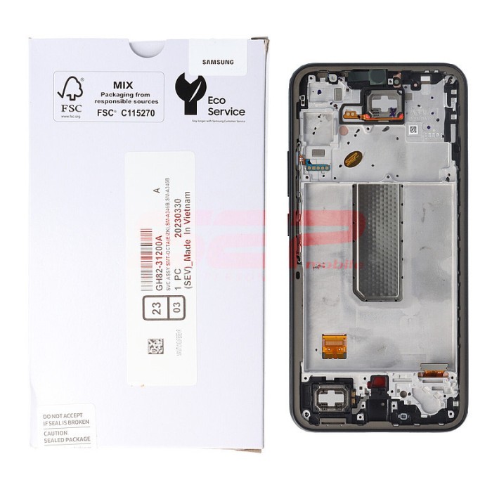 LCD+Touchscreen cu Rama Samsung Galaxy A34 5G / A346 BLACK Original Service Pack