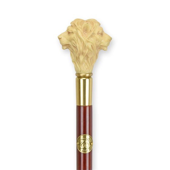 Baston din lemn mahon cu maner cap de leu WS-131