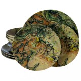Set farfurii 12 piese, 4 persoane, Abstract Art, Multicolor
