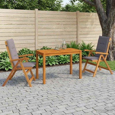 Garden Dining Set natural Lemn Solid de Acacia foto