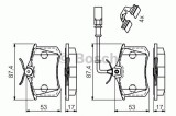 Set placute frana,frana disc VW SHARAN (7M8, 7M9, 7M6) (1995 - 2010) BOSCH 0 986 494 599