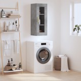 vidaXL Dulap montat pe perete, gri beton, 34,5x34x90 cm 828904