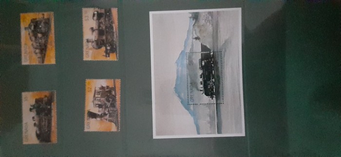 Grenada-Transport,locomotive,trenuri-serie completa si colita,nestampilate MNH (T3)