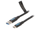 Cablu USB 3.0 A la C 1m negru PVC