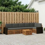 Cumpara ieftin Set de canapele de exterior 7 buc. 6-Locuri Natural si Antracit