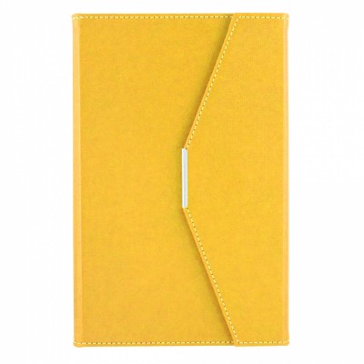 Agenda plic A5 cu decupaj si suport pix gold foto