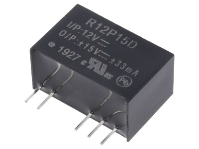 Convertor DC/DC 1W 12V la +/-15V foto