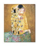 Cumpara ieftin Tablou pictat manual, The Kiss - Sarutul - 60x50cm ulei pe panza, reproducere Gustav Klimt, Magistral