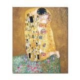 Tablou pictat manual, The Kiss - Sarutul - 60x50cm ulei pe panza, reproducere Gustav Klimt, Magistral