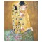 Tablou pictat manual, The Kiss - Sarutul - 60x50cm ulei pe panza, reproducere Gustav Klimt, Magistral