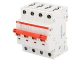 Separator-&icirc;ntrerupător 4 poli pentru șină DIN 63A 400VAC