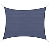 Outsunny Cort de umbra rectangular 6 x 4 m polietilena cu densitate mare Protectie UV Cu geanta de depozitare albastru | Aosom Romania
