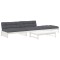 Set mobilier de gradina cu perne, 4 piese, alb, lemn masiv