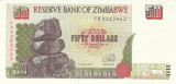 Bancnota ZImbabwe 50 Dolari 1994 - P8 UNC