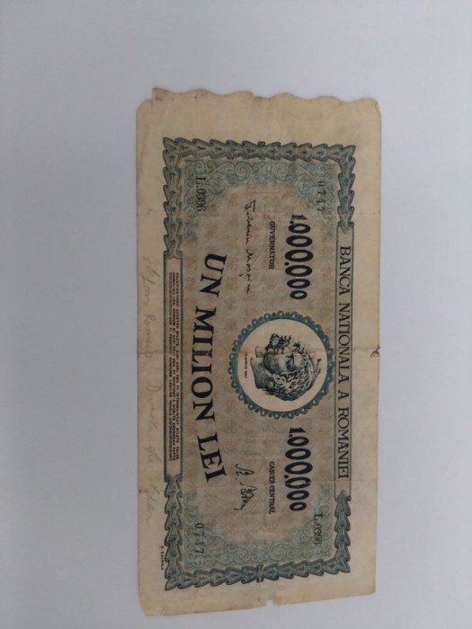 Bancnota folosita 1.000.000 LEI