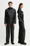 Rains salopetă Jumpsuit Regular W3 culoarea negru, de tranzitie, 12090